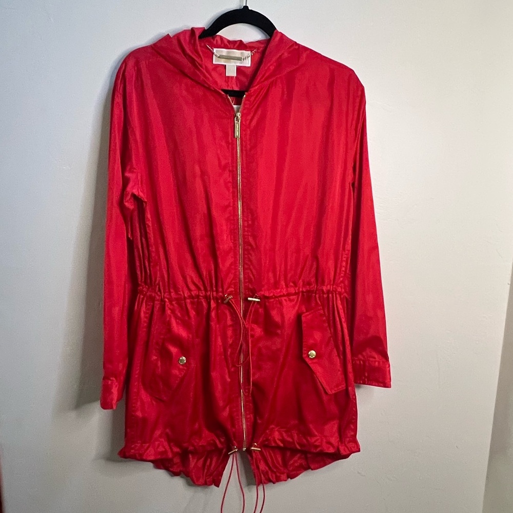 Michael Kors Red‎ lightweight Anorak Jacket small